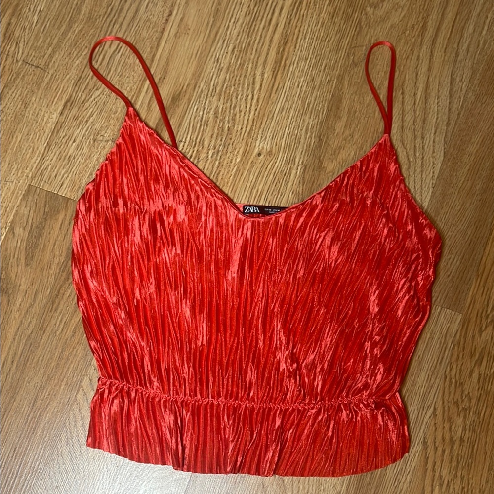 Zara Vibrant Red Camisole Top
